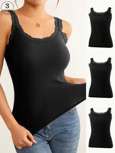 Women's Solid Color   Sports Tank Top, Breathable Comfortable Sports Singlet, Ladies Sportswear for Indoor Outdoor Wear