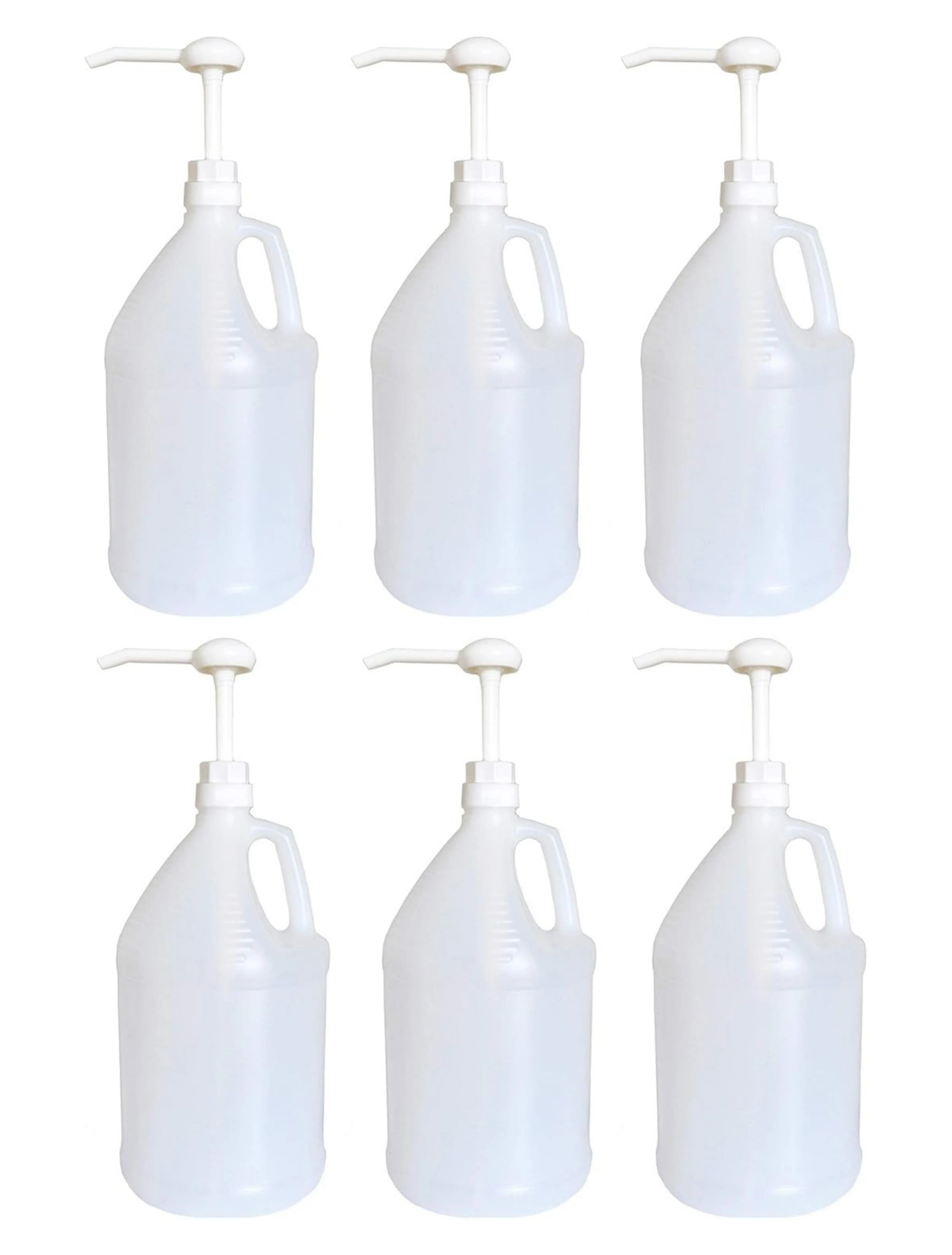 6-Pack Gal Jug with Pump - Industrial Organizer Canister for Household, Kitchen Water Dispensing Needs Bottles Tin