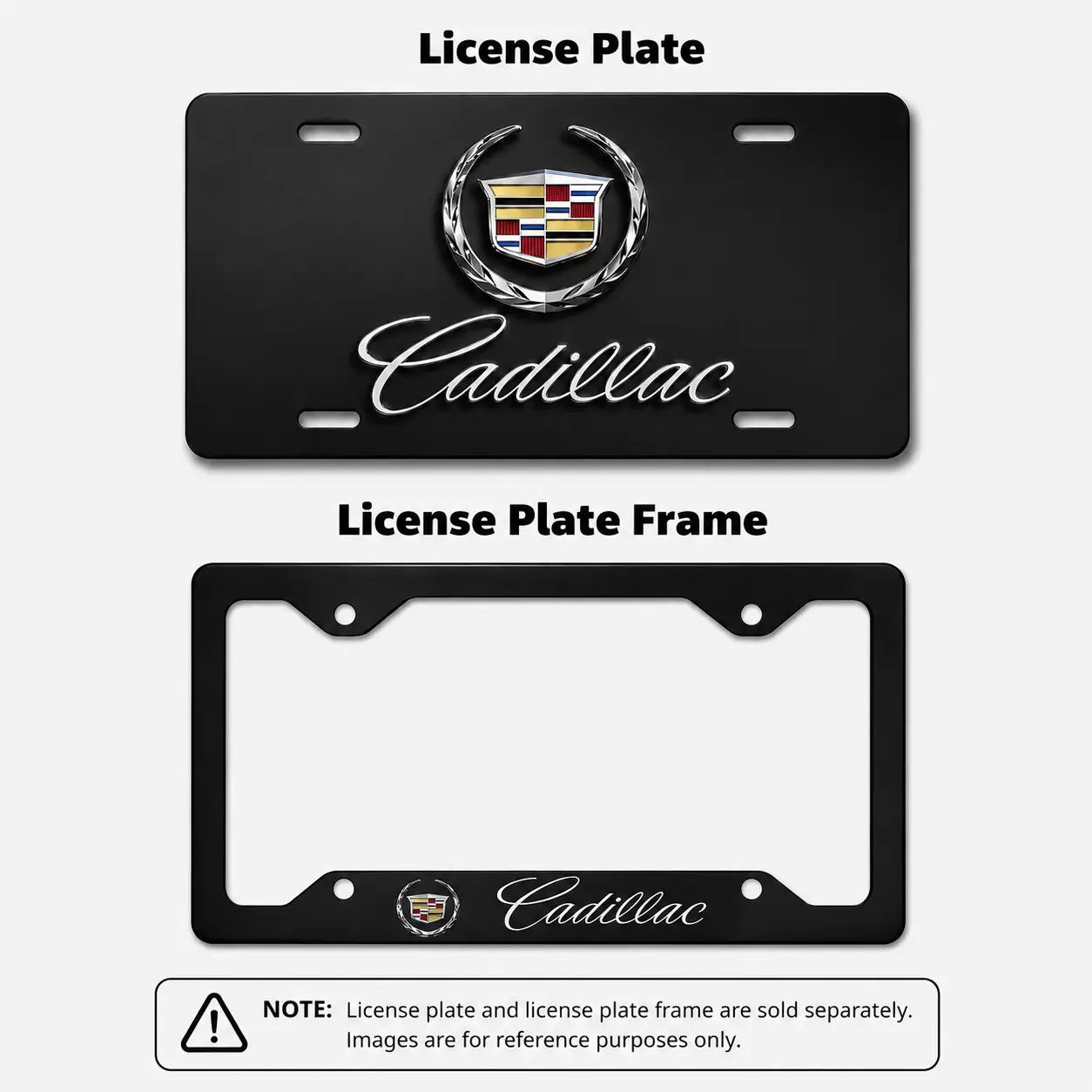 [HOT 2026] Cadillac License Plate & Plate Frame Car Decor Accessories US Market Unique Personalized Design Enhances Aesthetic Appeal Easy Install - Tag For Car - Car Accessories