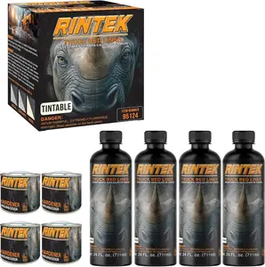 LAUCO Rintek Urethane Spray 1 Gallon Tintable Bedliner Coating, Heavy-Duty Polyurethane Protective Truck Bed Liner Paint, Waterproof Anti-Slip Impact-Resistant Automotive Coating 95124
