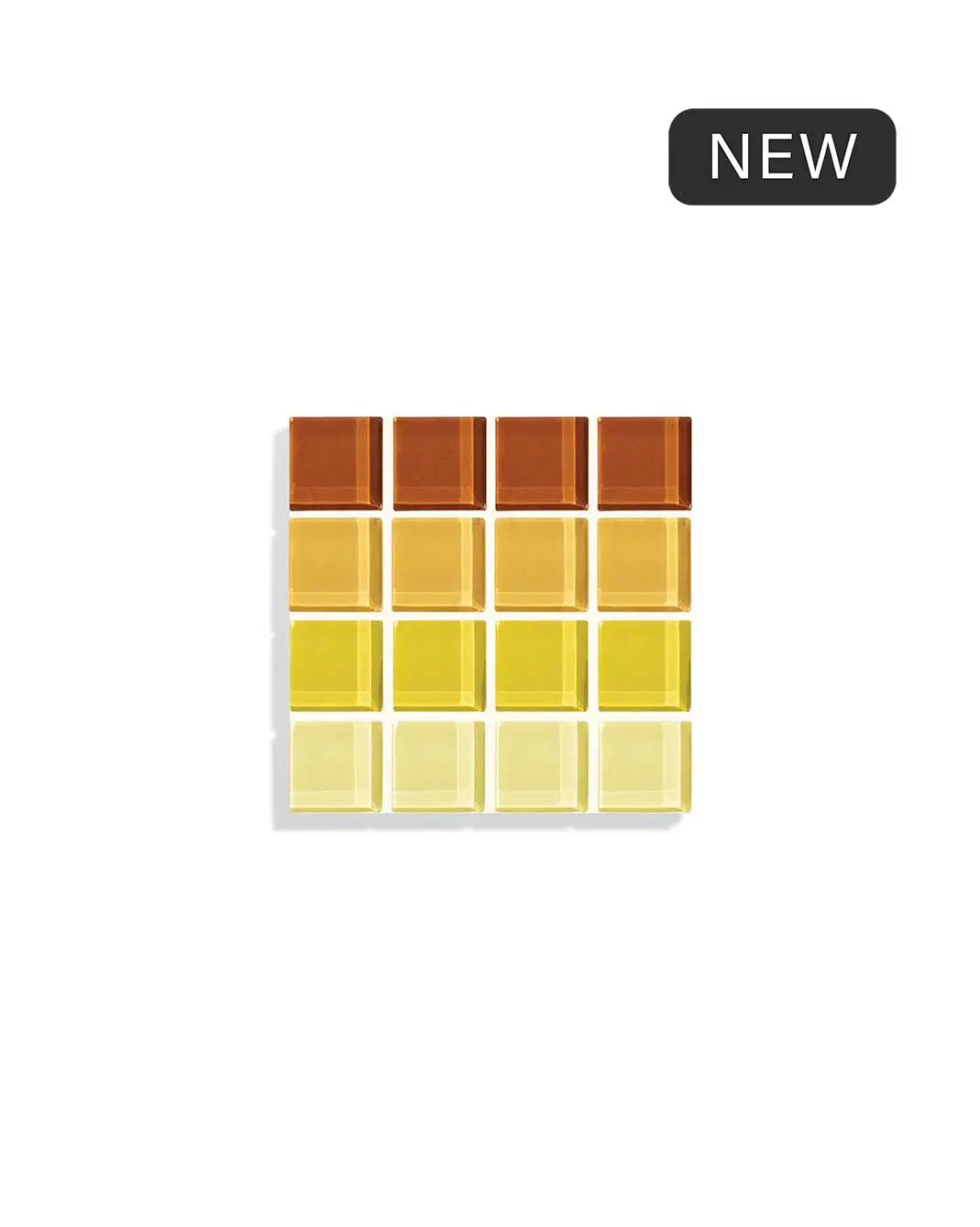 Glass Tile Coaster – Ombre - Mellow Yellow | Handmade Drink Coaster