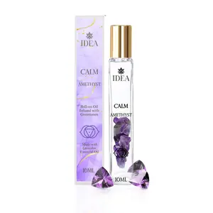 IDEA Boutique; Amethyst - CALM - Essential Oil Roller Wellness Therapeutic Aromatherapy
