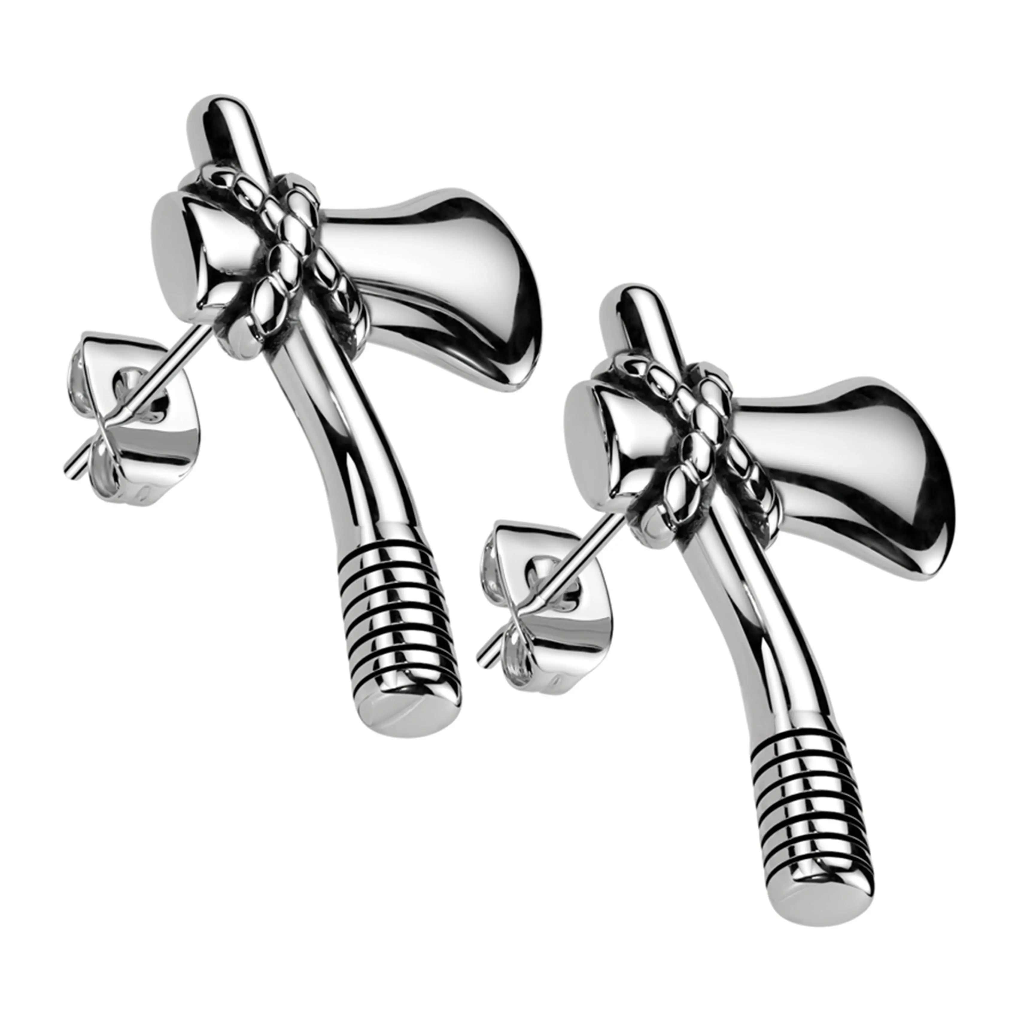 Axe Stainless Steel Stud Earrings