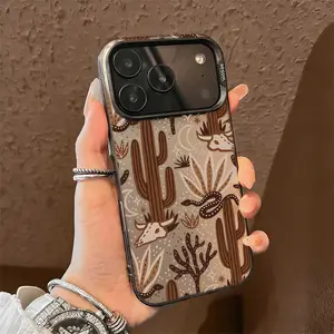 Desert Skull Snake Cactus Phone Case， Southwestern Boho Style for iPhone 17 16 15 14 13 12 11 Plus Pro Max. A4