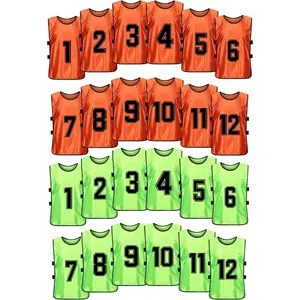 Scrimmage  Vest Team  Pinnies Reversible Numbered Soccer Team Pennies  Youth Adult Jerseys (24 Pack)