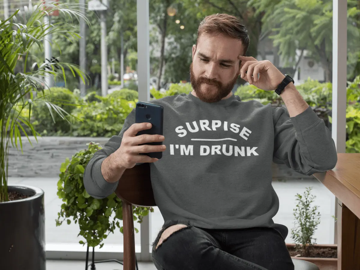 Surprise I'm Drunk — Funny Party Sweatshirt | JonesTees
