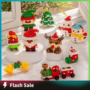 Mini Christmas Building Block Toys , Block Figures, SantaClaus, Elves, Snowman,Gift for Kids, Building Model.