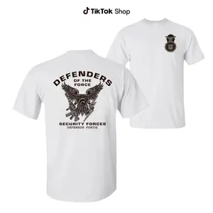 Defenders Of The Force Security Forces T-Shirt Two Side, Vintage Streetwear Military Tee, Soft Cotton Blend Shirt, USAF Defender Fortis Eagle Graphic Apparel For Men & Women, Gift For Veterans & Law Enforcement