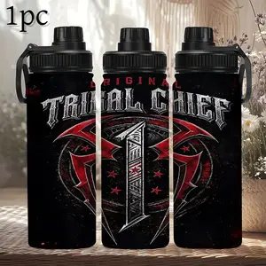 1pc Roman Reigns Tribal Chief Insulated Water Bottle, 20oz, Wwe Fan Gift for Men, Ideal for Gym & Outdoor, Legendary Professional Wrestler Theme