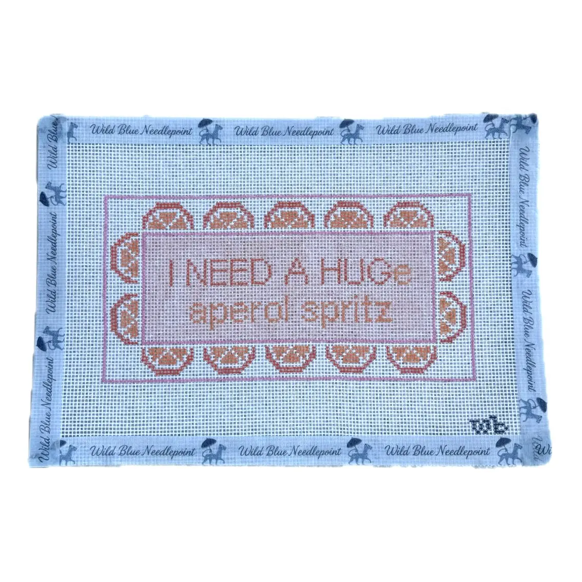 I Need a Hug(e aperol spritz) Needlepoint Canvas I Need a Hug(e aperol spritz) Needlepoint Canvas