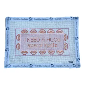 I Need a Hug(e aperol spritz) Needlepoint Canvas I Need a Hug(e aperol spritz) Needlepoint Canvas