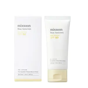[mixsoon] Airy Bean Facial Sunscreen, 1.69 fl.oz | SPF50 UV Protection, No White Cast, Lightweight Hydrating Formula | Daily Makeup-Layering Routine for Comfortable Skin