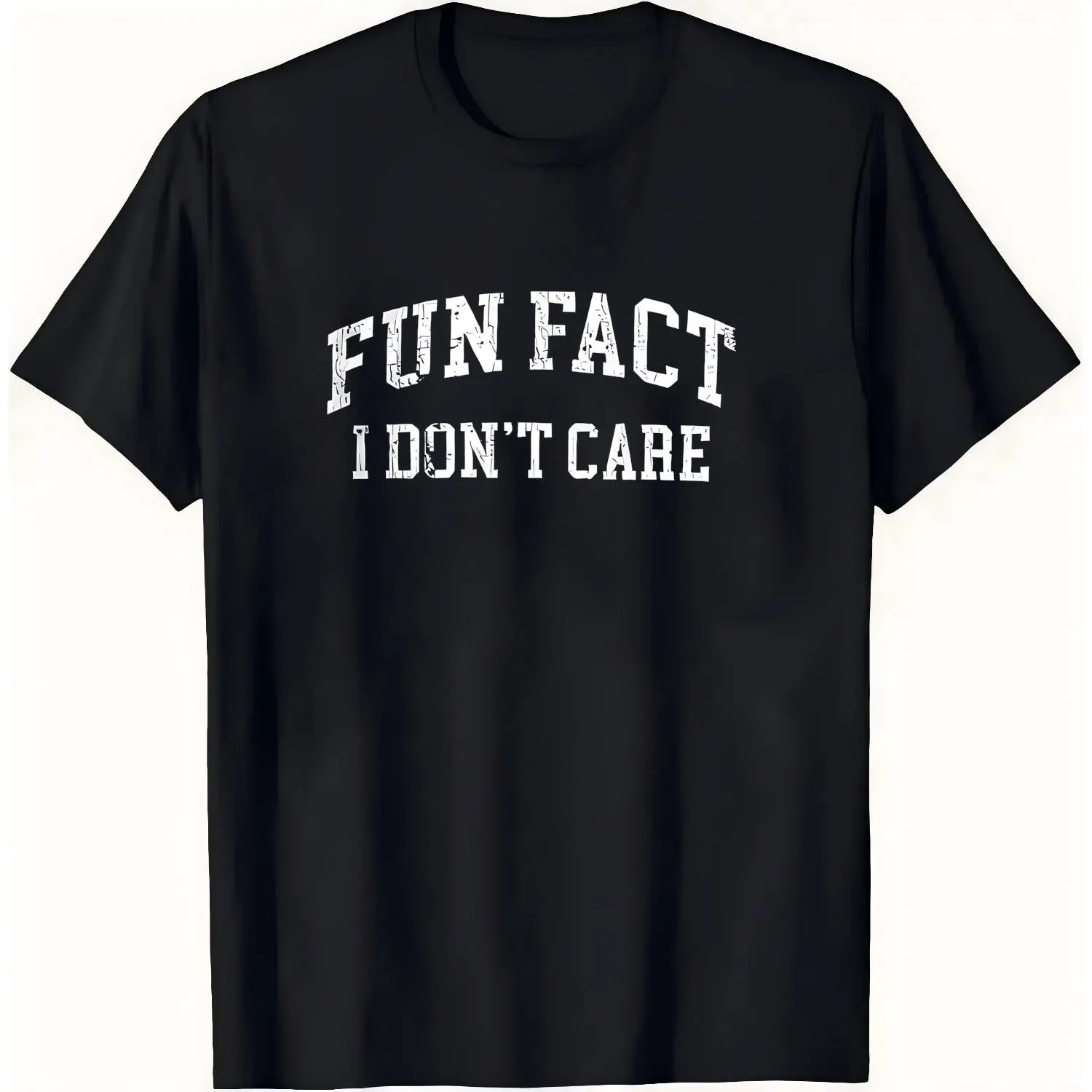 fun fact i dont care lighthearted style design cotton t-shirt