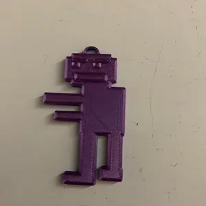 Fnaf Purple Guy 3D Printed ES Keychain - Unique Design for Fans