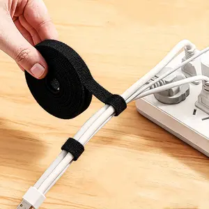 Multi-Purpose Adjustable Magic Fastener Tape Strips for Cable Management, Plant Ties & Home Organization