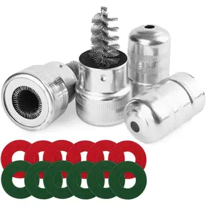 12PCS Battery Terminal Anti Corrosion Washers Protector Fiber and 2PCS Cleaning Brush, Automotive Accessories Universal for Car, Marine, Boat, RV