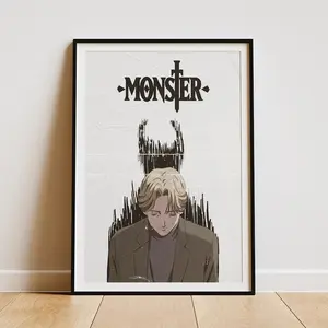 Monster Anime Poster Unframed: Johan Liebert, Psychological Thriller Art ()