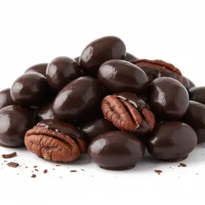 Dark Chocolate Pecans Roasted Buttery Pecans Coated in Rich Dark Chocolate Crunchy Texture with Smooth Chocolate Finish Great for Snacking Gifting or Pairing with Coffee