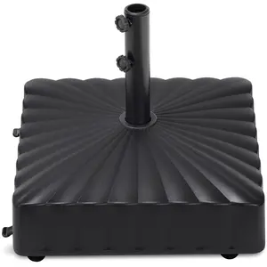 Best Choice Products Fillable Mobile Umbrella Base Heavy Duty Market Stand w/ Wheels, Locks, 123lb Capacity - Black