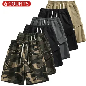 Men’s Cargo Shorts – 2026 Summer New Collection, Drawstring Waist, Loose Fit, Casual, Breathable, Quick-Dry, 5-Inch Length, Streetwear