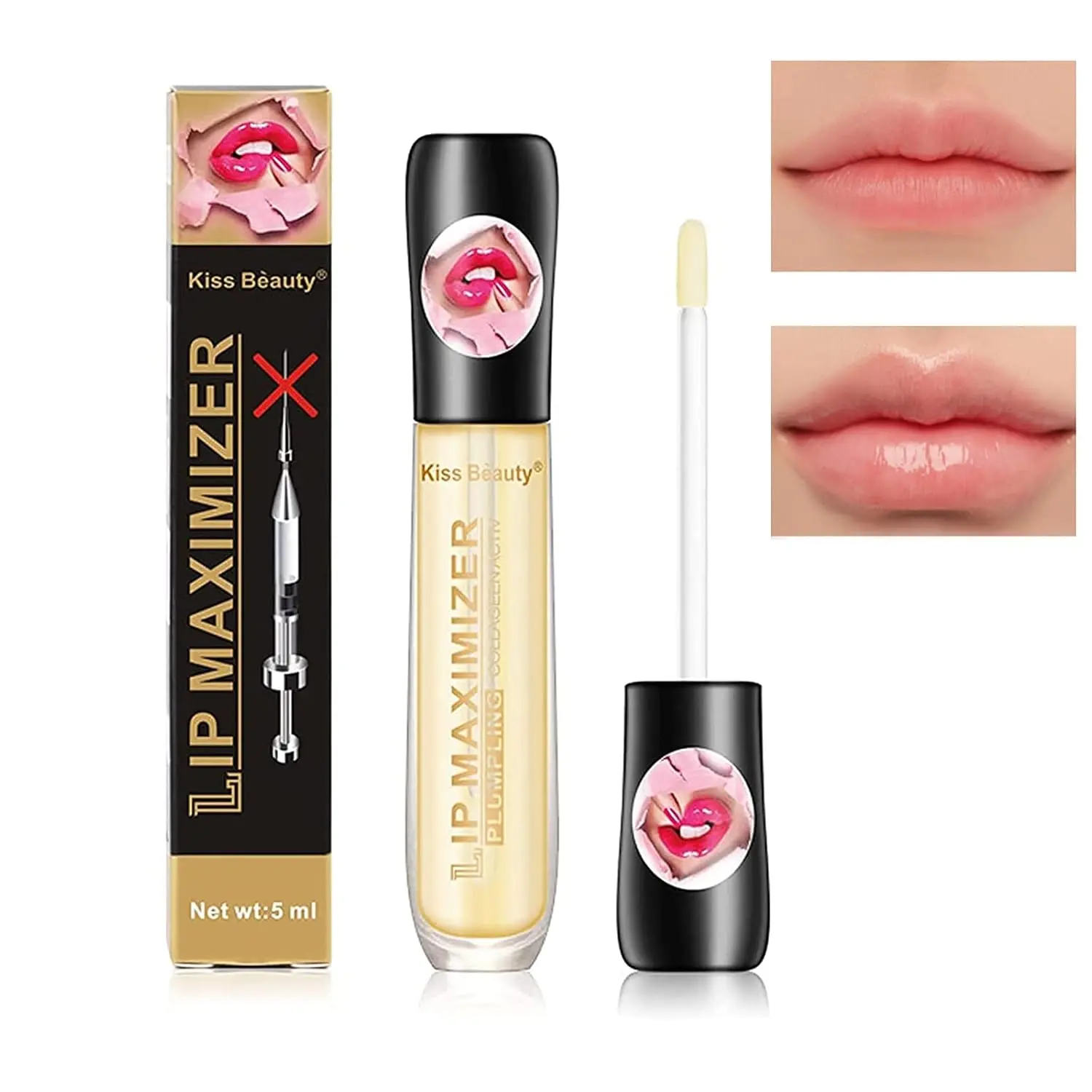 Long Lasting Lip Plumper Oil Lip Care, 2 Counts/set Moisturizing Hydrating Lip Plumper, Glossy Radiant Lip Glaze Stick, Plumping Lip Oil Lip Stick for Girls & Women Lipgloss, Moisturizer, Plumping Lipstick Oil