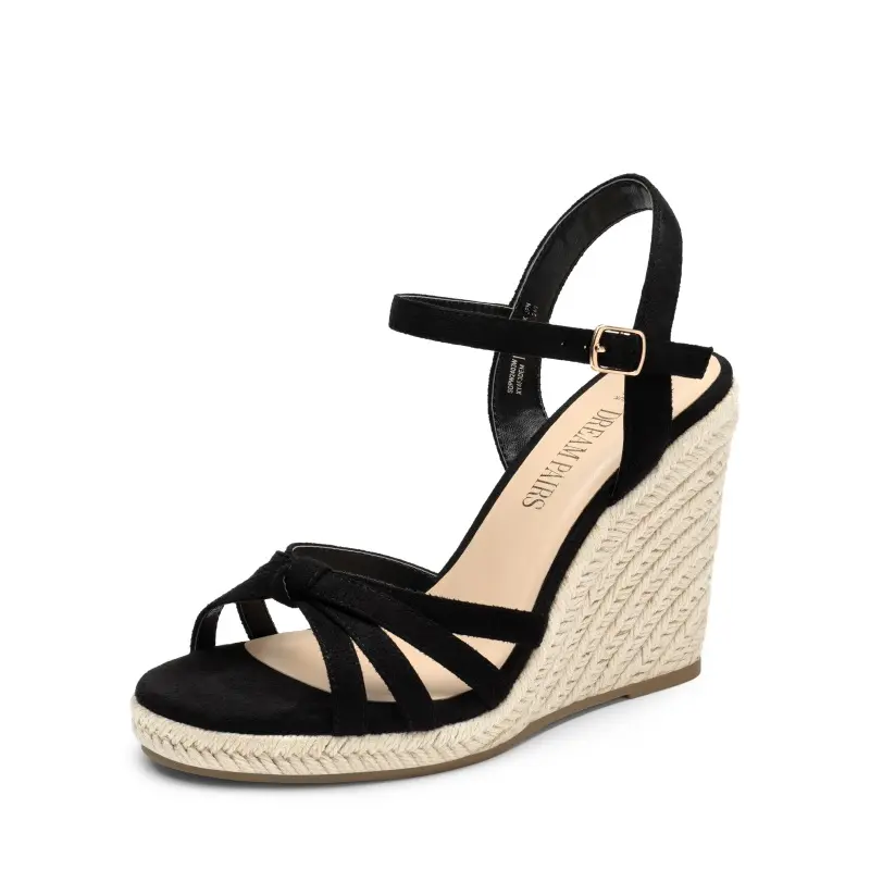 Dream Pairs Women's Wedges, Comfortable Strappy Espadrille High Heel Sandals for Summer Resort Wear, Sandals Women, Heels For Women