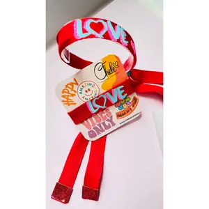 LOVE red ribbon bracelets