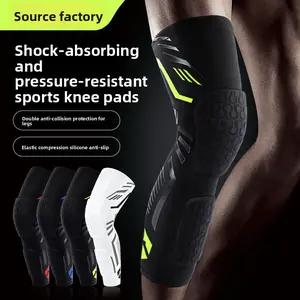 Sports Honeycomb Anti-Collision Knee Pads Compression Anti-Slip Patella Protector Outdoor Basketball Cycling Running Fixed Leg Sleeves