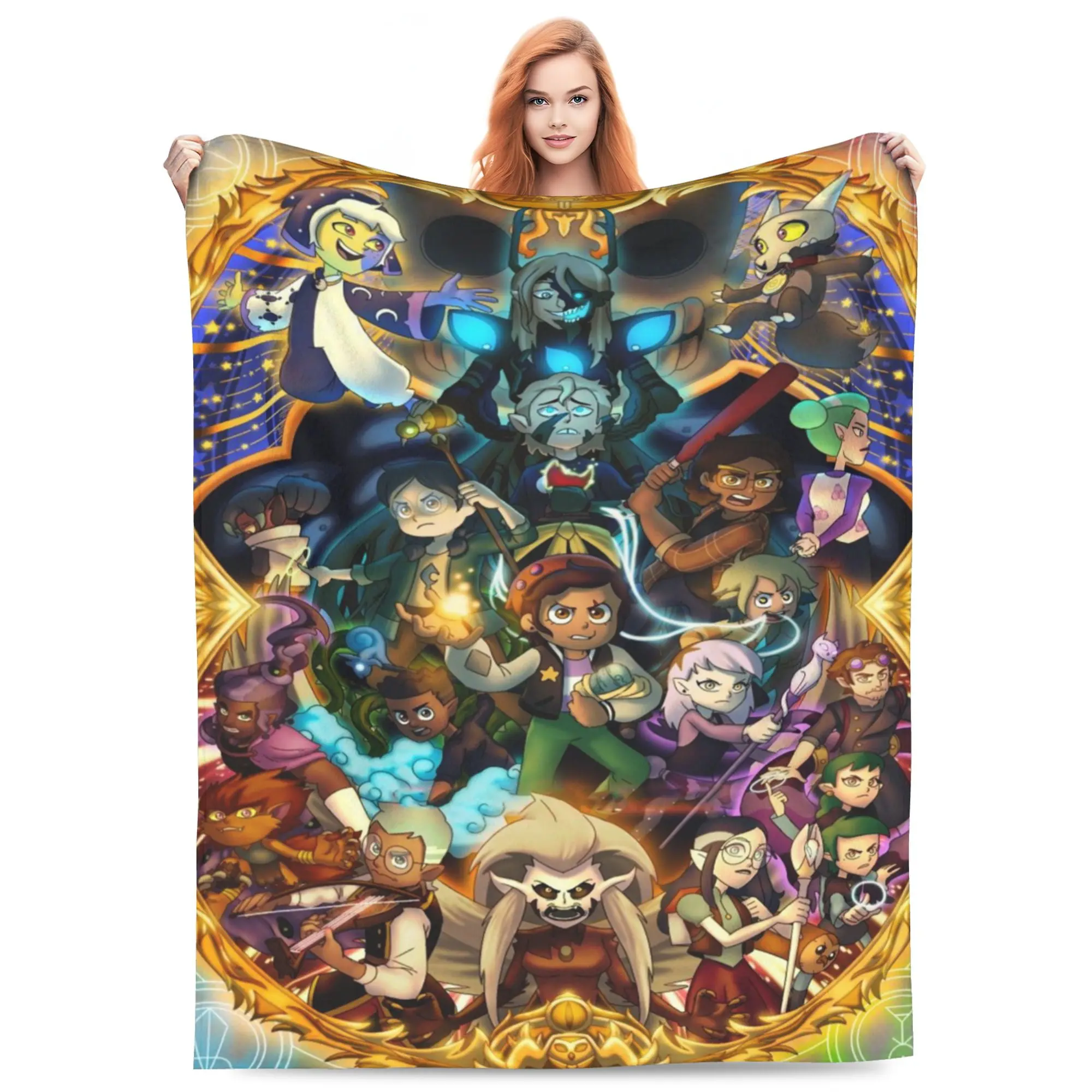 The Owl House Bed Blanket Super Soft Fleece Throw Blanket Lightweight Warm Cozy Cartoon Blankets Gifts for Kids Adults 50"x40"