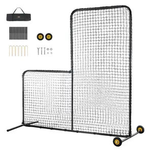 VEVOR I Screen Baseball for Batting Cage, 7x4 ft Baseball Softball Safety Screen, Body Protector Portable Batting Screen with Carry Bag Ground Stakes, Heavy Duty Pitching Net for Pitchers ProtectionVEVOR Super Brand Day