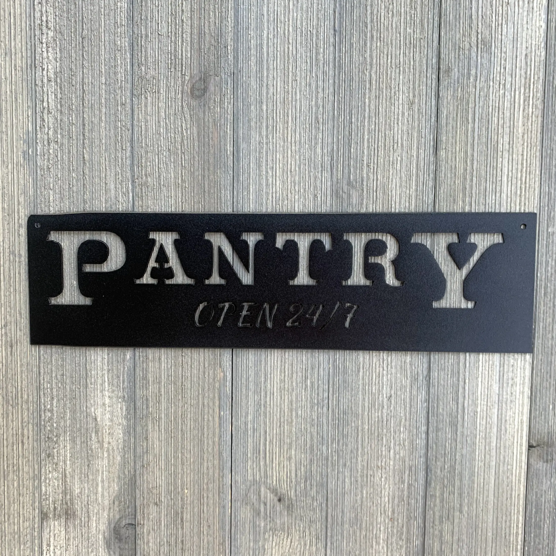 Pantry Metal Sign Cutout -Powder Coated Metal Pantry Sign - Keep Your Kitchen Organized and Efficient!
