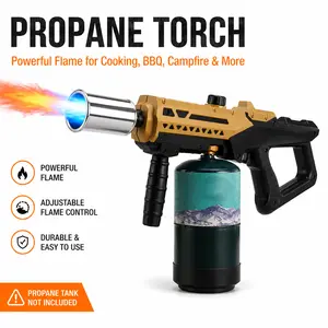 【SummerVibes】SEEVOLX Multifunctional Propane Torch, Adjustable Culinary Torch for BBQ, Sous Vide, Steak Searing, Campfire, Charcoal Lighting & Outdoor Cooking (Propane Tank Not Included)