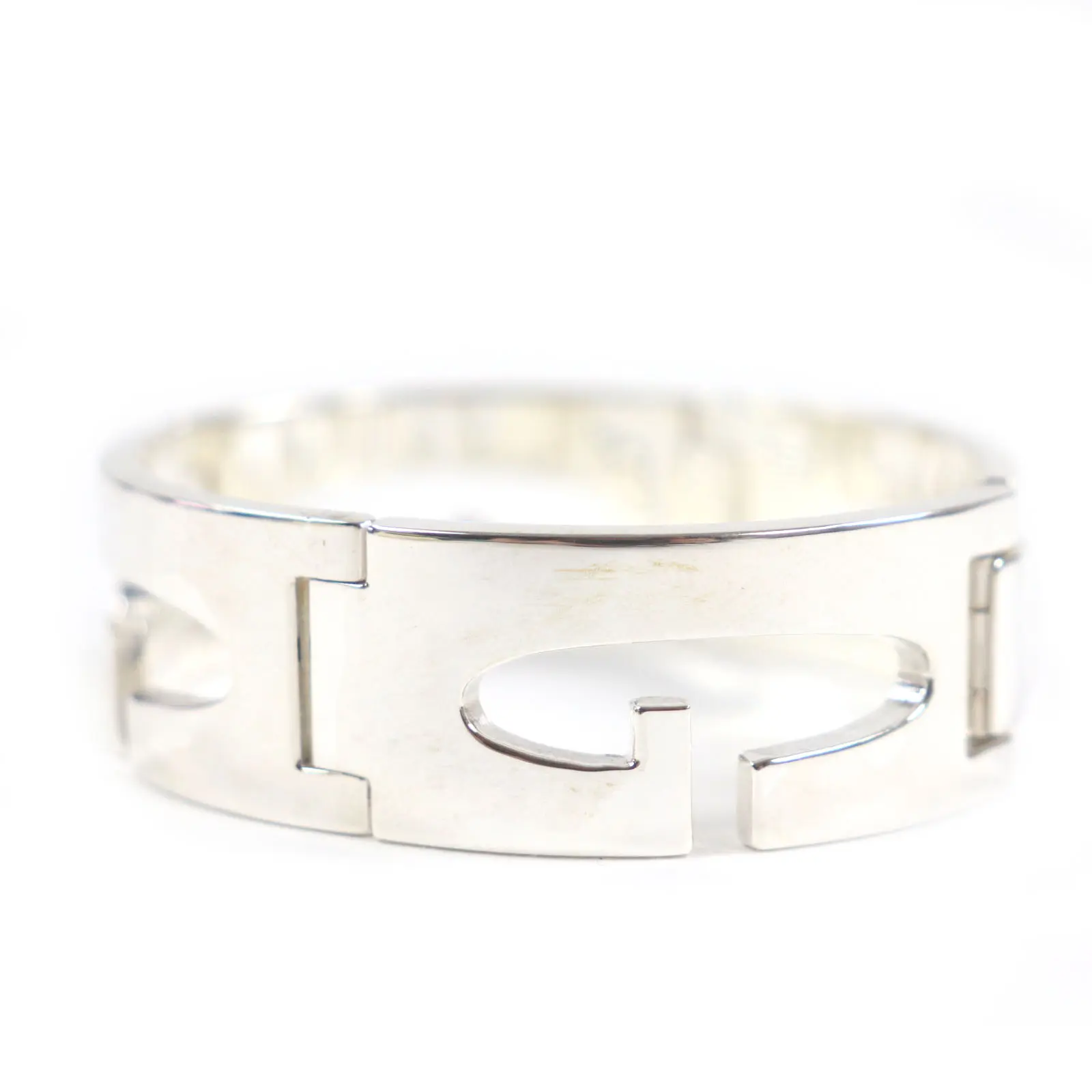 Pre-owned GUCCI Sterling Silver 925 (Ag925) Small Leather Goods Silver 925 Bracelet