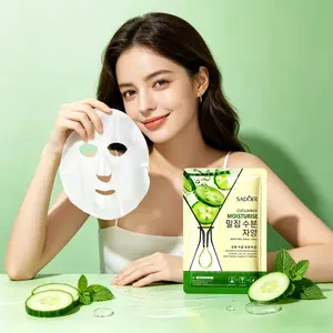 Unisex 5-Pack Aloe Vera Face Masks, Daily Deep Hydration Non-Greasy, Latex-Free Unscented, Sensitive & All Skin Types Centella Oil-Control Foam
