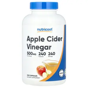 Nutricost Apple Cider Vinegar, 500 mg, 240 Capsules
