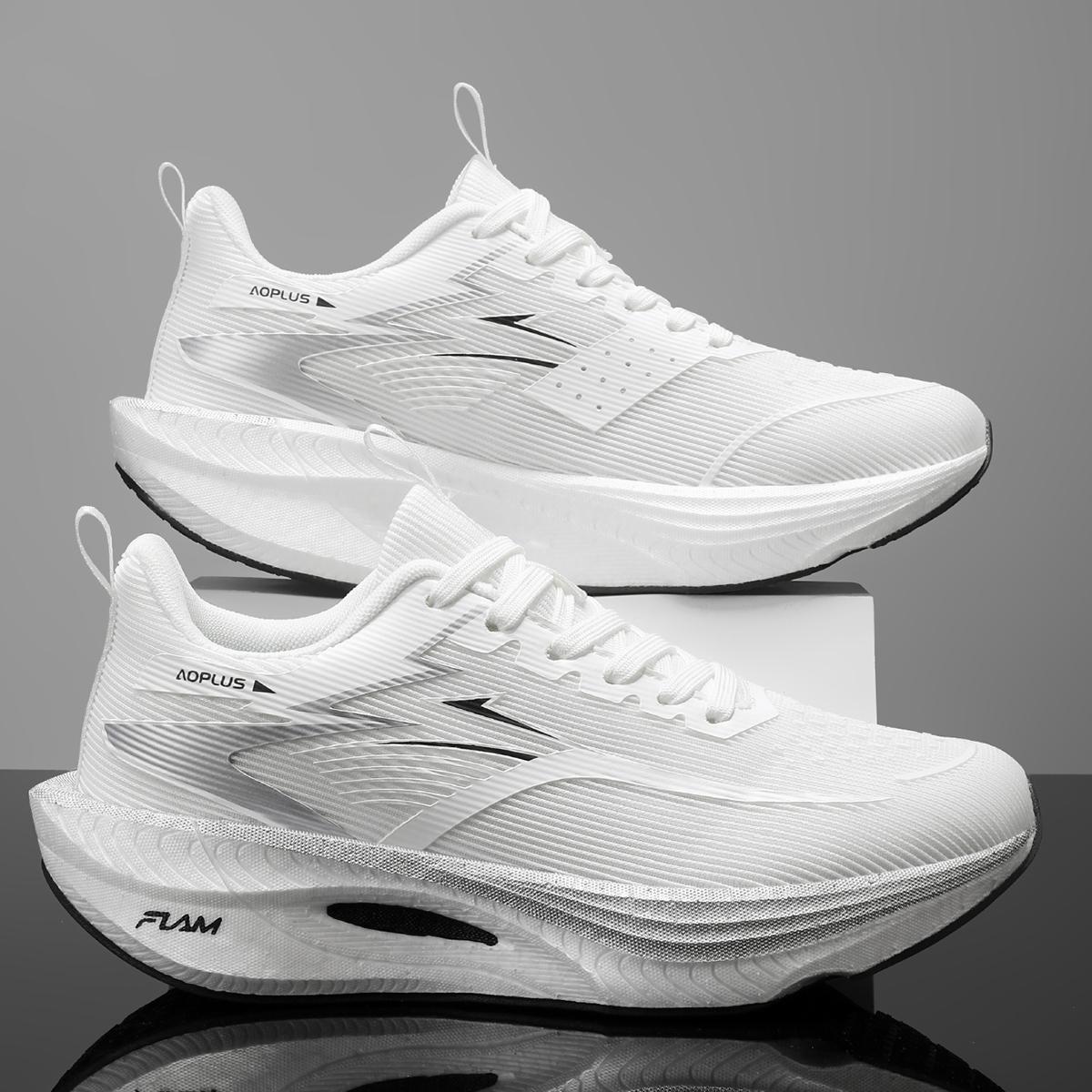 Carbon Plate Running Shoes for Men Women Breathable Cushioned Lightweight Non-slip Sports Sneakers for Gym Jogging Walking Fitness