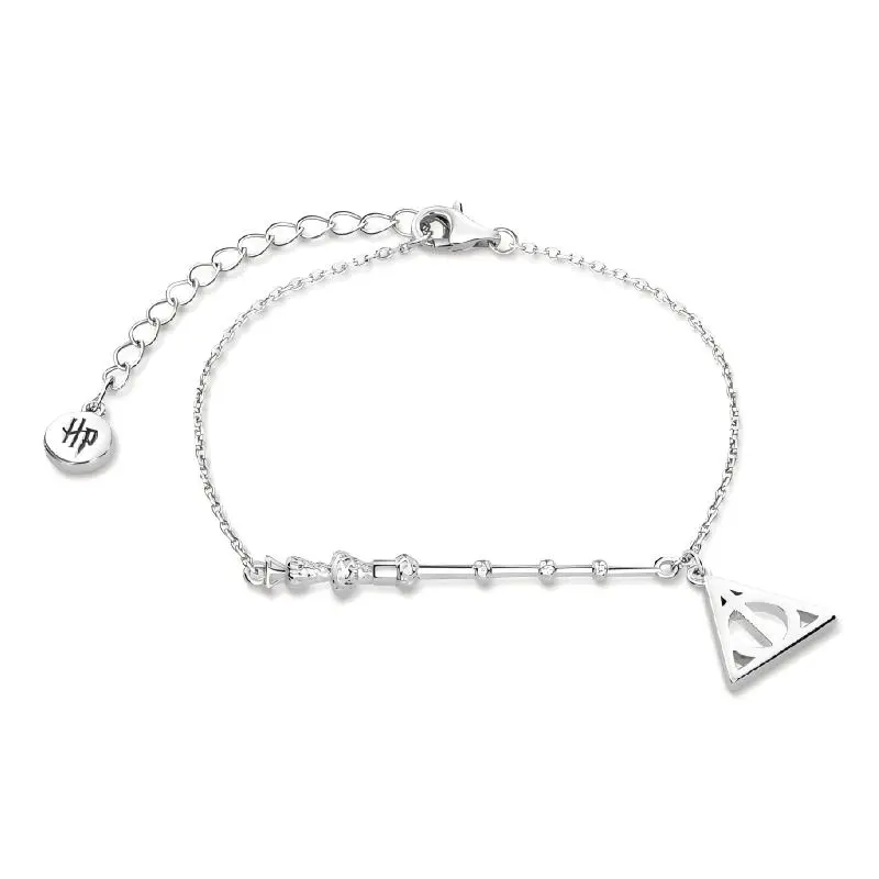 GNOCE Harry Potter Deathly Hallows-Elder Wand Chain Bracelet, Unisex Wizarding World Collectibles, Ideal Birthday & Holiday Gift for Fans, Bangle Jewelry, Ideal Gift For Fans, Chain Jewelry Bracelets & Bangles, Accessory, Symbols, Thematic