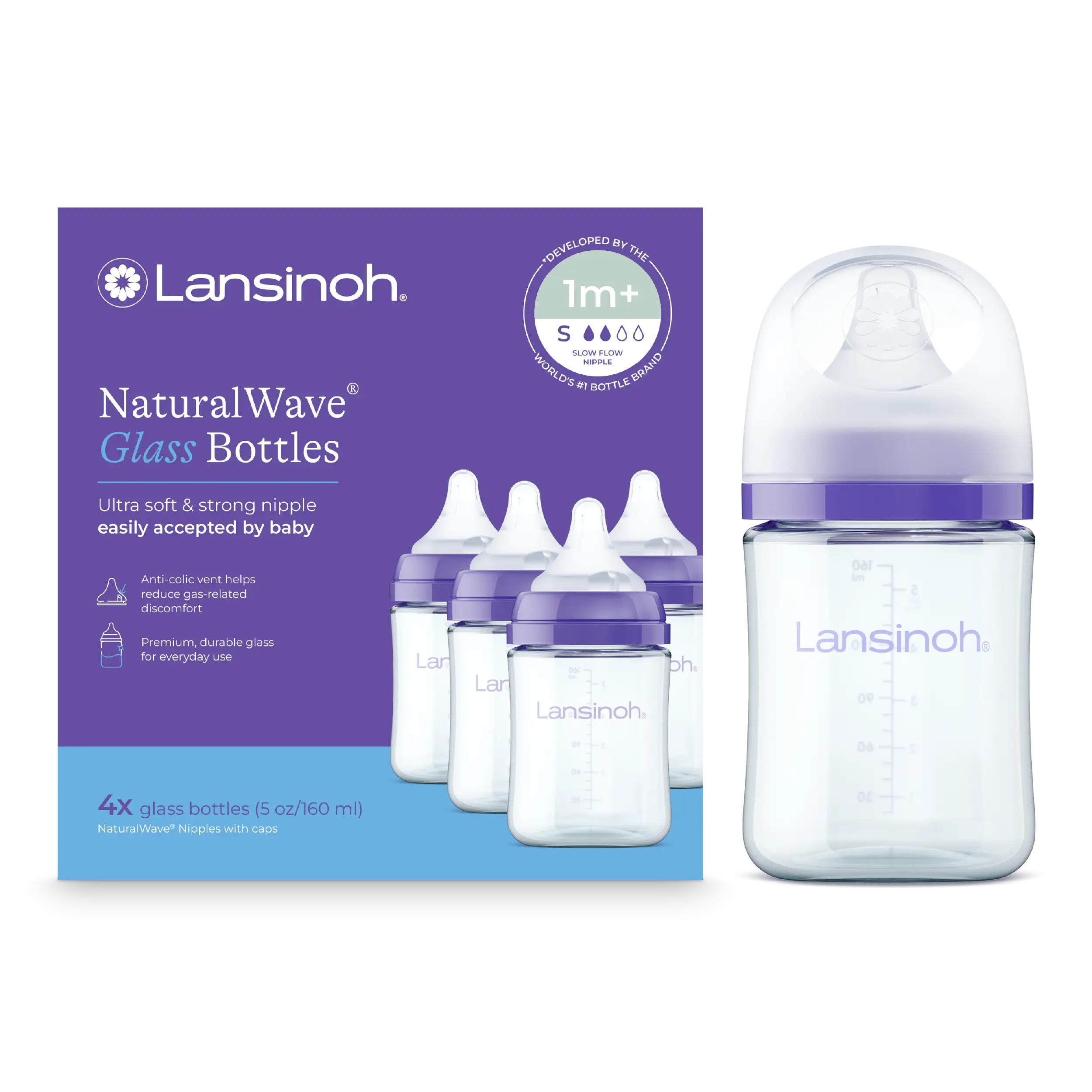 Glass Baby Bottles 5oz (4 pack) Glass Baby Bottles 5oz (4 pack)
