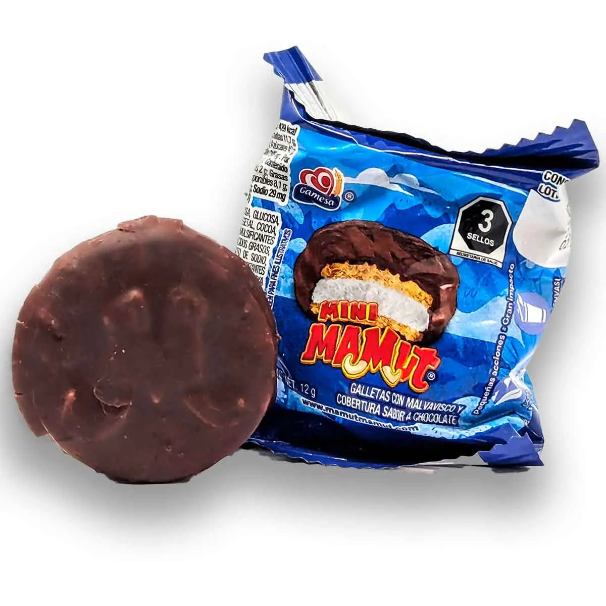 Gamesa Mini Mamut Marshmallow Chocolate Wafer Box, 28-Piece Snack Treat
