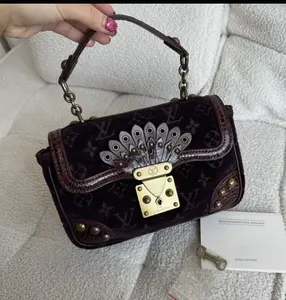 Pre-owned Louis Vuitton velvet Tote Bags Limited edition runway top handle bag