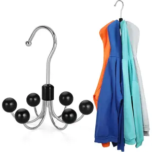 Hoodie s with 6  Balls, 360?Swivel Purse , Scarf , Closet Hooks, Handbag Organizer, Bra , Accessory Organizers for Scarf, Tanktop, Hat, Hoodie CT56B