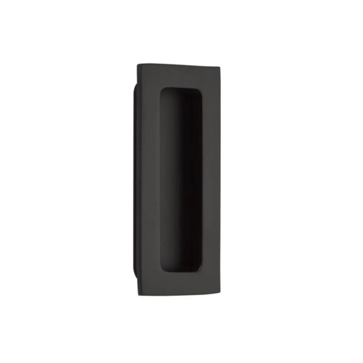 212 MAIN Modern Rectangular Flush Pull, 4 in. Size, 1-3/4 in x 4 in Dimensions, Flat Black Solid Brass Door Hardware