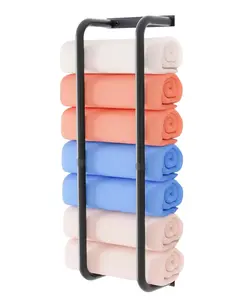 [SPECIAL DISCOUNT] Towel Rack Wall Mounted, Stainless Steel Towel Holder for Bathroom Wall, Easy to Install Bathroom Towel Storage, Black