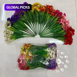 24 Bundles Artificial Flowers for Indoors & Outdoors, Fake Flower Plants for Garden, Porch, Window Box, Home Decor (8 Colors) #GLOBAL PICKS