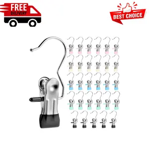 30 Pack Heavy Duty Clothes Pins, Boot Hangers for Closet