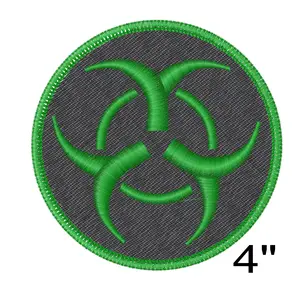 Zombie Apocalypse Biohazard Embroidered Patch