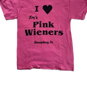 I Love Em’s Pink Wieners t-shirt funny hot dog shirt
