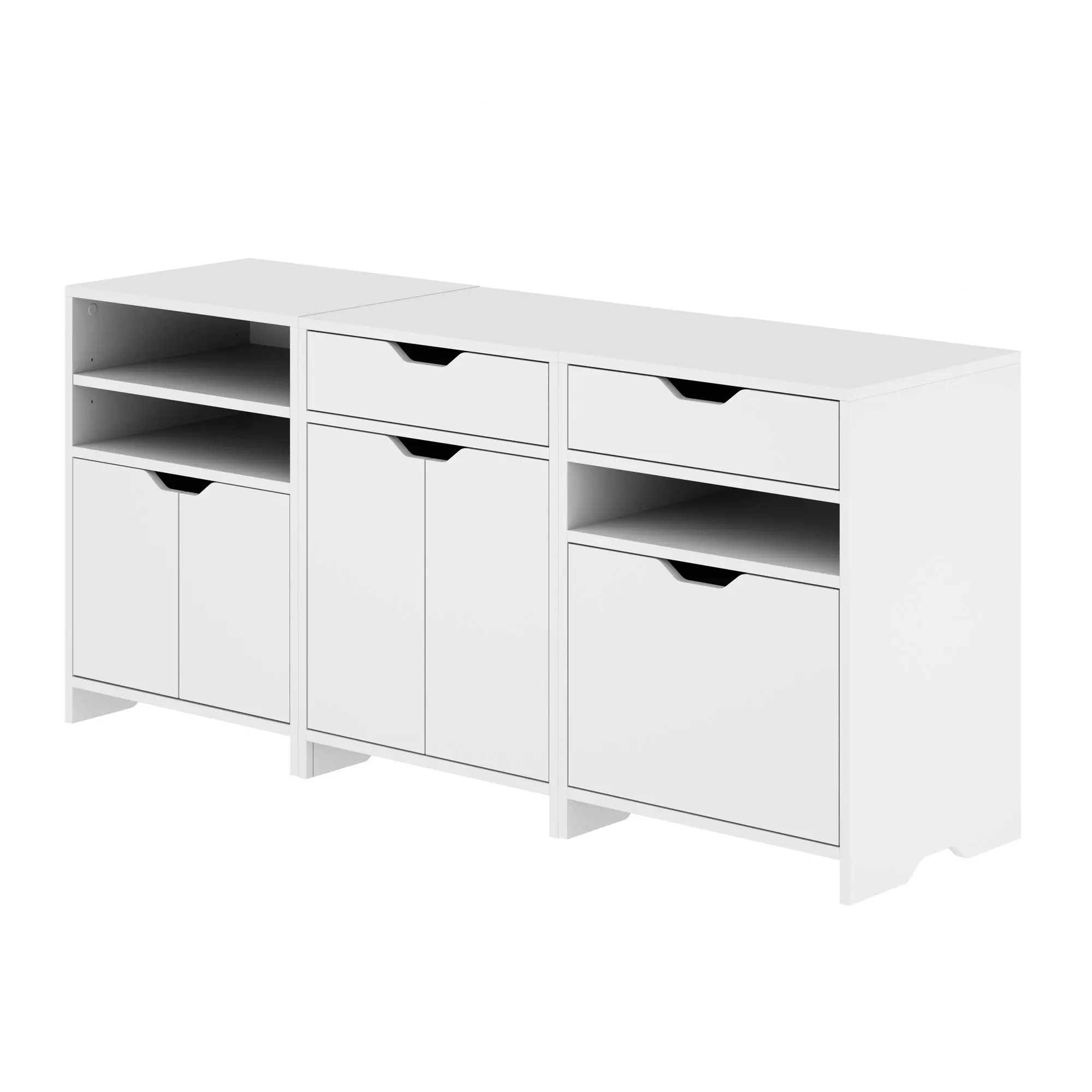 Nova 3-Pc Storage Cabinet Set, White