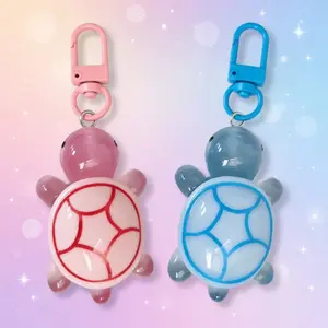 Cute Cartoon Luminous Turtle Keychain 2pcs Couple Gift School Bag Charm Pendant for Women