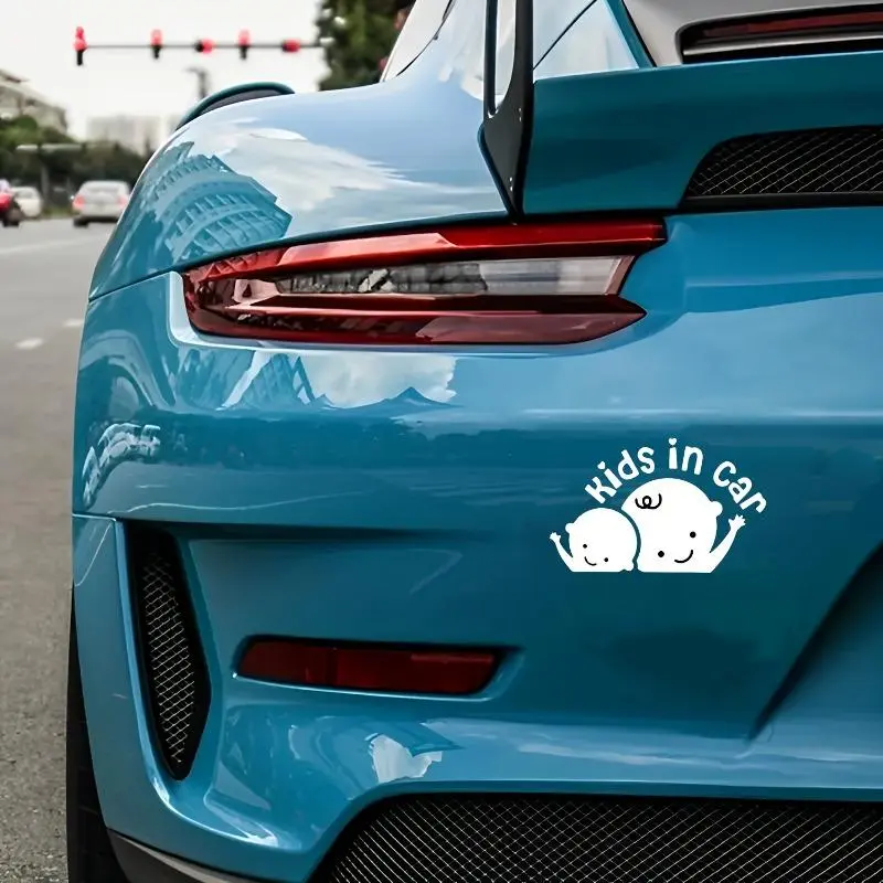Cute Whale Design Car Sticker, Car Rear Bumper Sticker, Car Exterior Decoration Accessories for Porsche 911, 992, GT3, GT2, GT4, GT86, BRZ, Supra, M2, M3, M4, M5, M6, M8